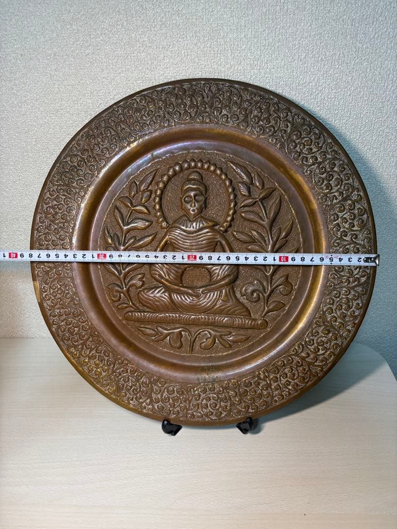 仏陀 ブッダ 坐像 レリーフ 仏教 仏具 銅製風 供養 瞑想