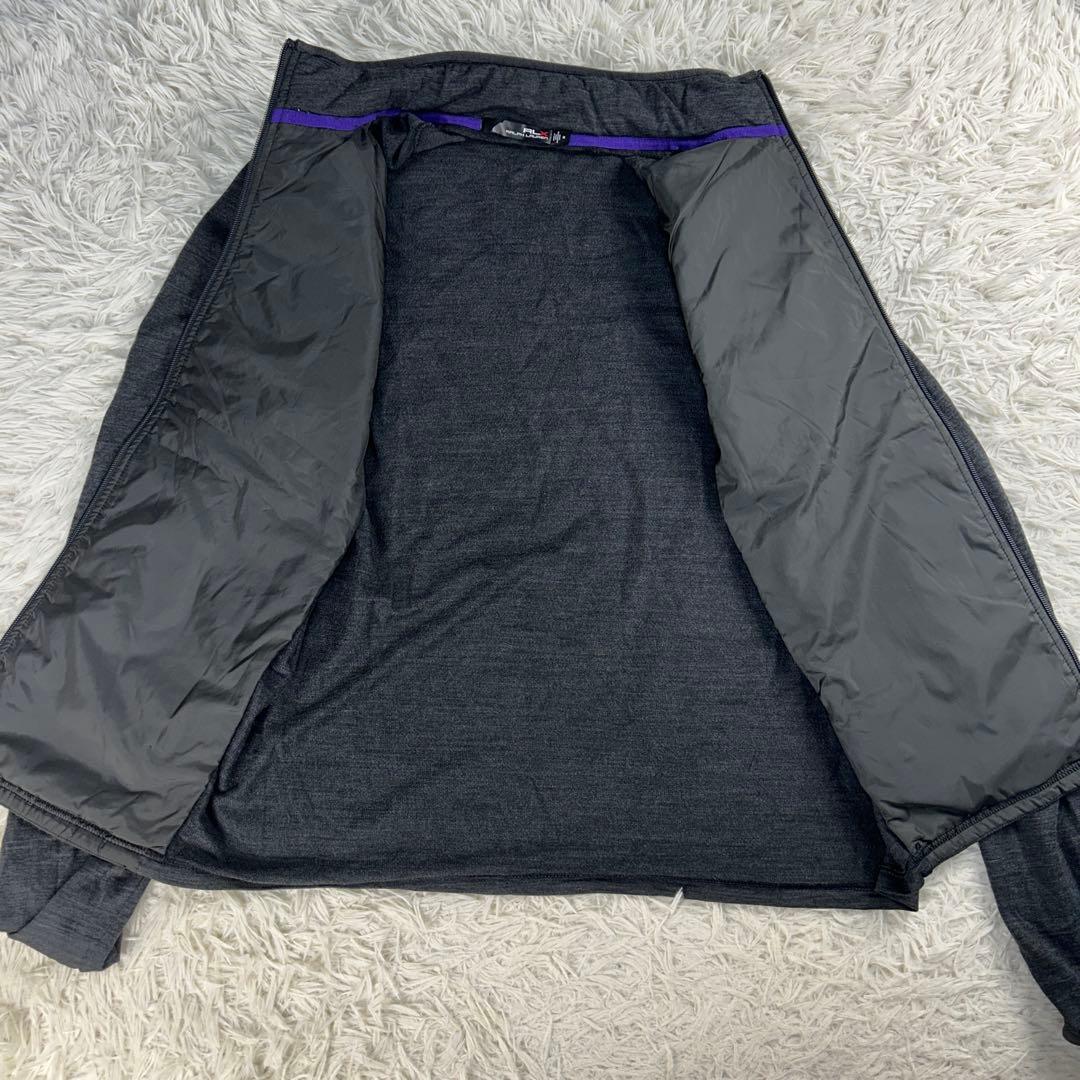 【外観美品・洗える】RLX ポロラルフローレン　中綿ジャケット　黒　M　ゴルフ