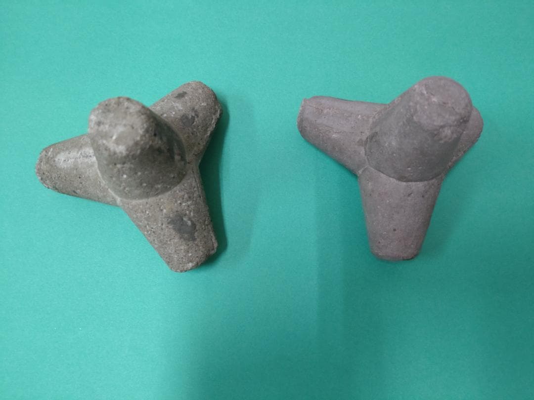 コンクリート製ミニテトラポット型オブジェ2個セット