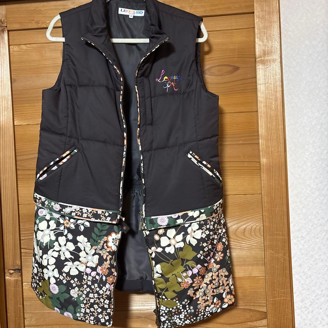 レオナール キルティング　ベスト　大きいサイズ　2way