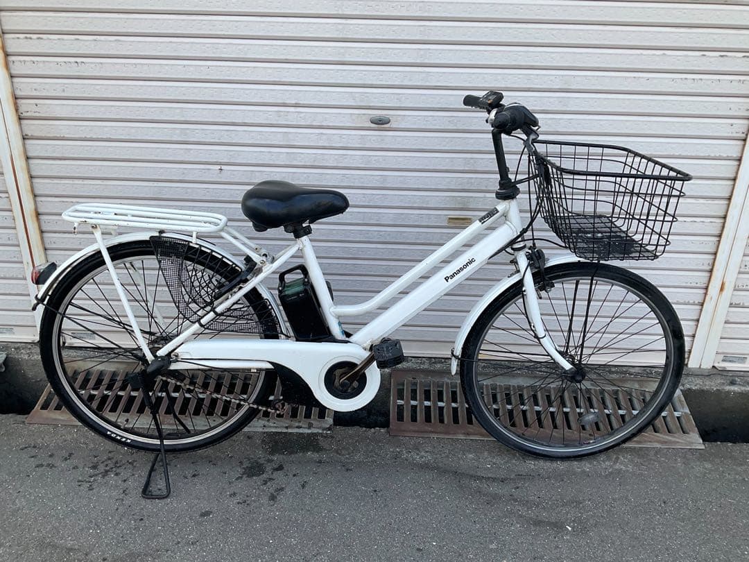 パナソニック最新機種電動アシスト自転車ティモS26インチホワイト系アルミボディー