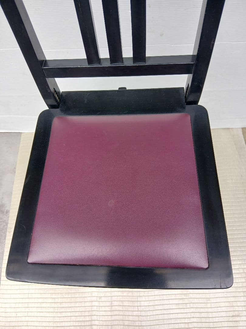 ヤマハ背もたれ付、ストッパー付、ピアノ椅子　昭和レトロ　中古品