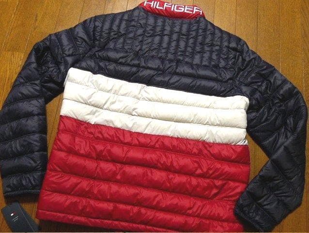 L日本サイズ位新品トミーヒルフィガーUS限定ダウンジャケット同機能フラッグカラー