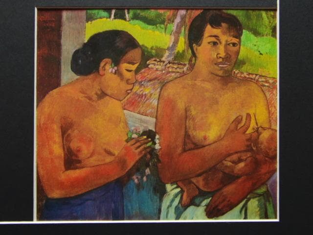 ゴーギャン、【ささげ物】、希少な画集画、新品高級額 額装付、状態良好