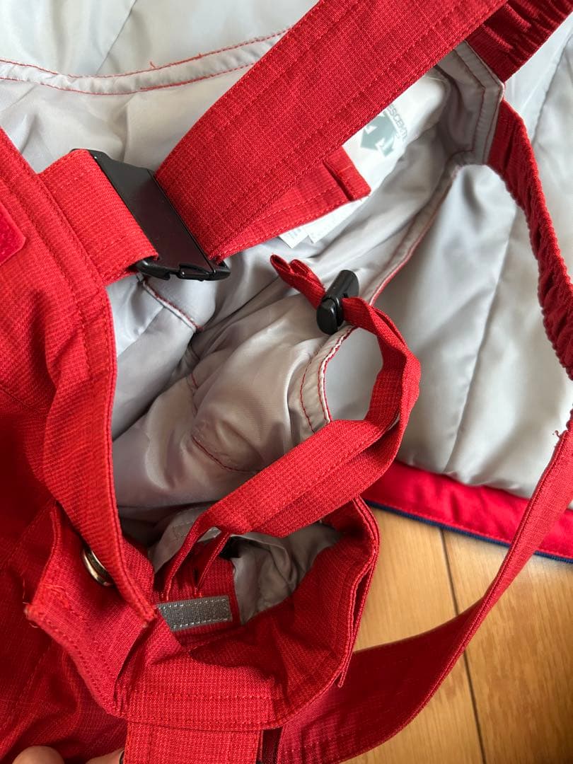 DESCENTE 子ども用スキーウェア 青/赤