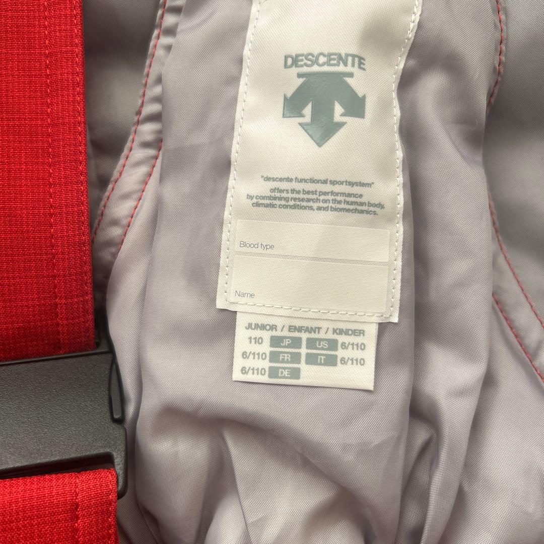DESCENTE 子ども用スキーウェア 青/赤