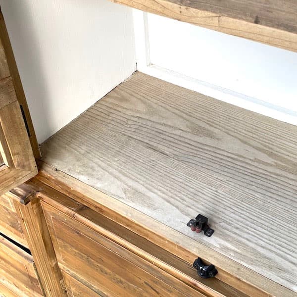 ビンテージ　ガラスキャビネット　大型カップボード　ブックケース　古材