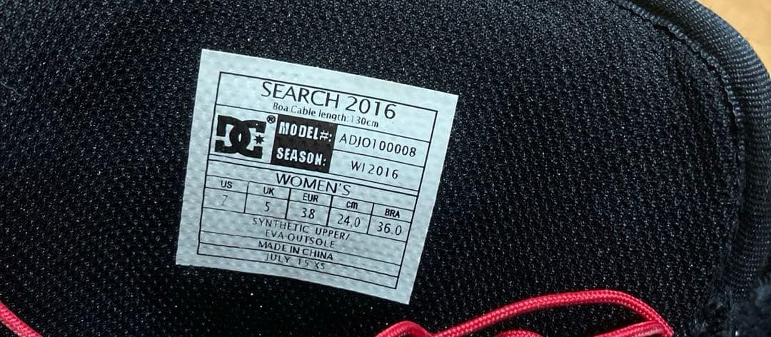 【着用1度のみ】DC ディーシー　BOAスノーボードブーツ　ボア　靴　24