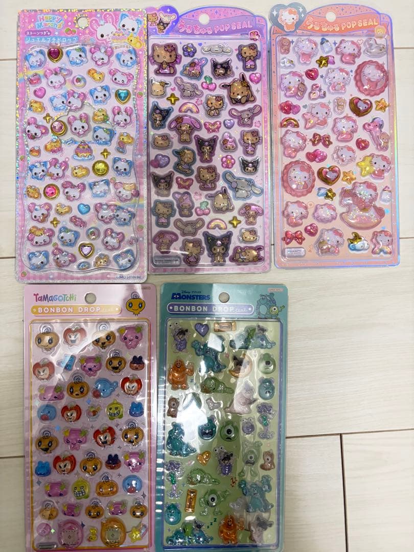 国内正規品　ボンボンドロップシール サンリオ、たまごつち