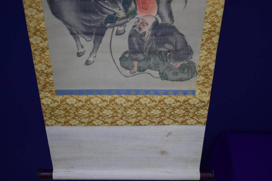 真作/業山/菅原道真像図/人物図/布袋屋掛軸HH-662