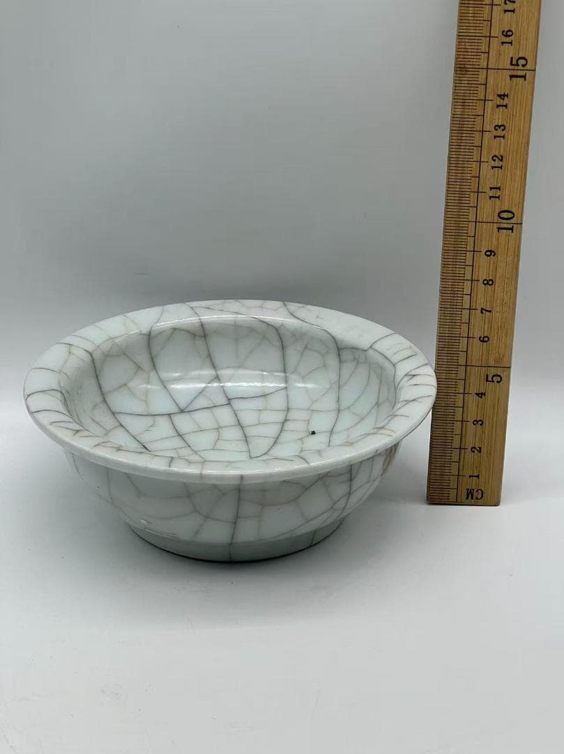 南宋時代　青磁　汝官窯水洗 郊壇官窯碗 水差し 唐物　希少貴重(A-99)