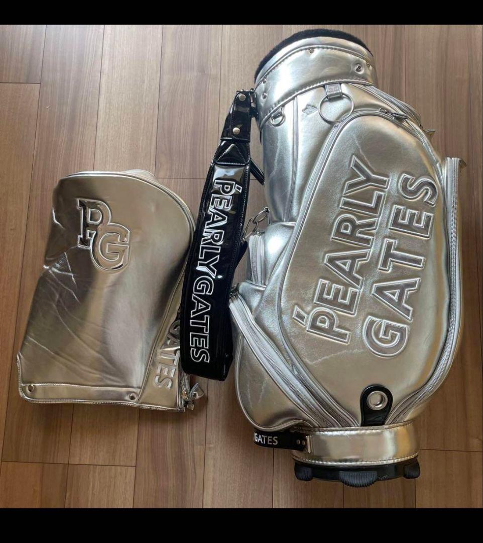 PEARLY GATES シルバーキャディバッグ 美品 オシャレ