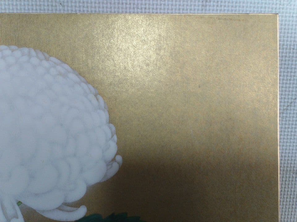 丹羽長春　絵画のみ　菊の花 日本画 約31.6 ×40.8cm　　美術品