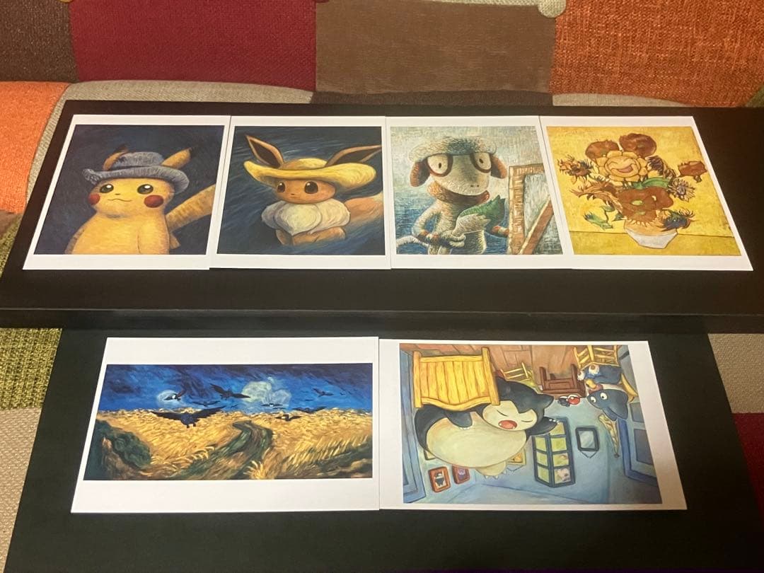 ピカチュウ　ゴッホ　ポストカード　6枚セット