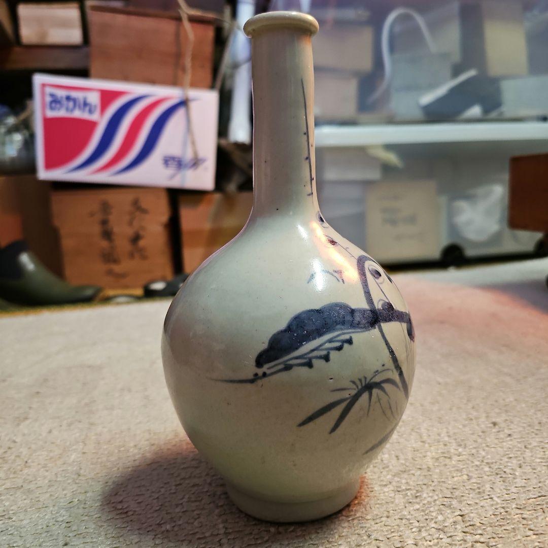 古伊万里 江戸中期 松竹梅染付徳利