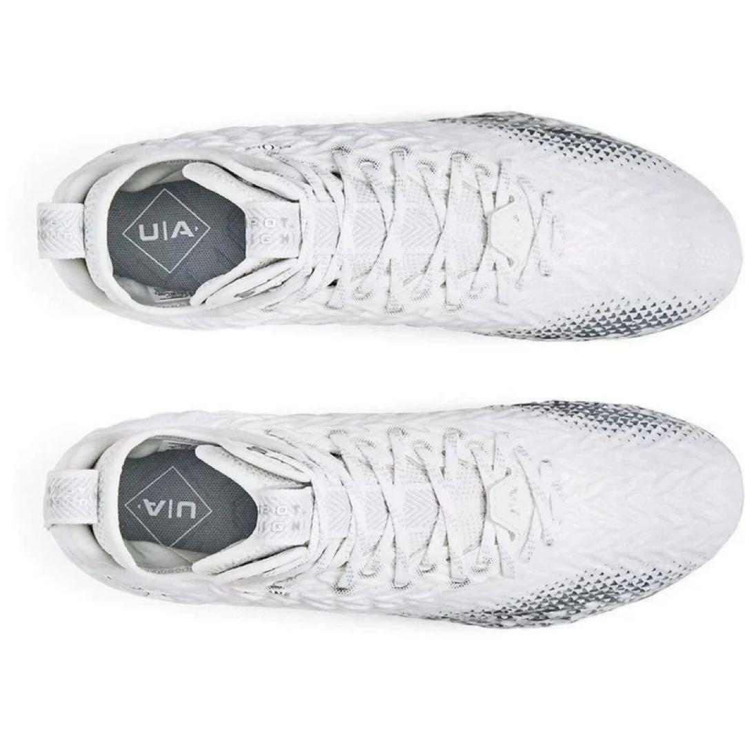 アンダーアーマー 29 スポットライト アメフト スパイク シューズ 白 靴