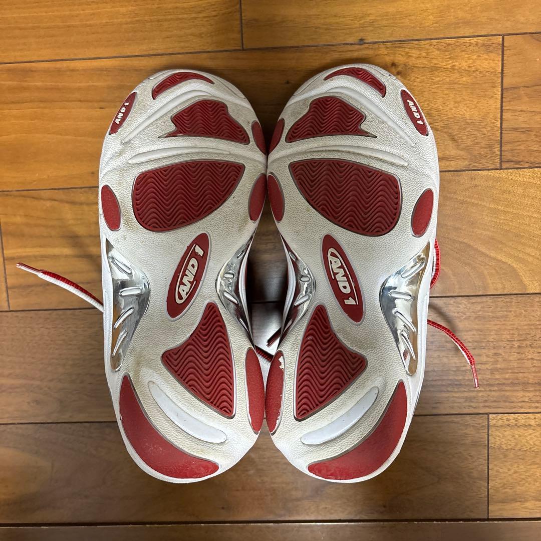 AND 1 バスケットシューズ ホワイト/レッド