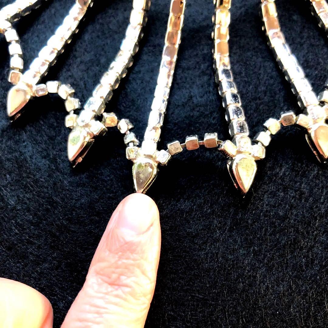 kramer社　コスチュームジュエリー　ネックレス　ラインストーン　クレーマー社