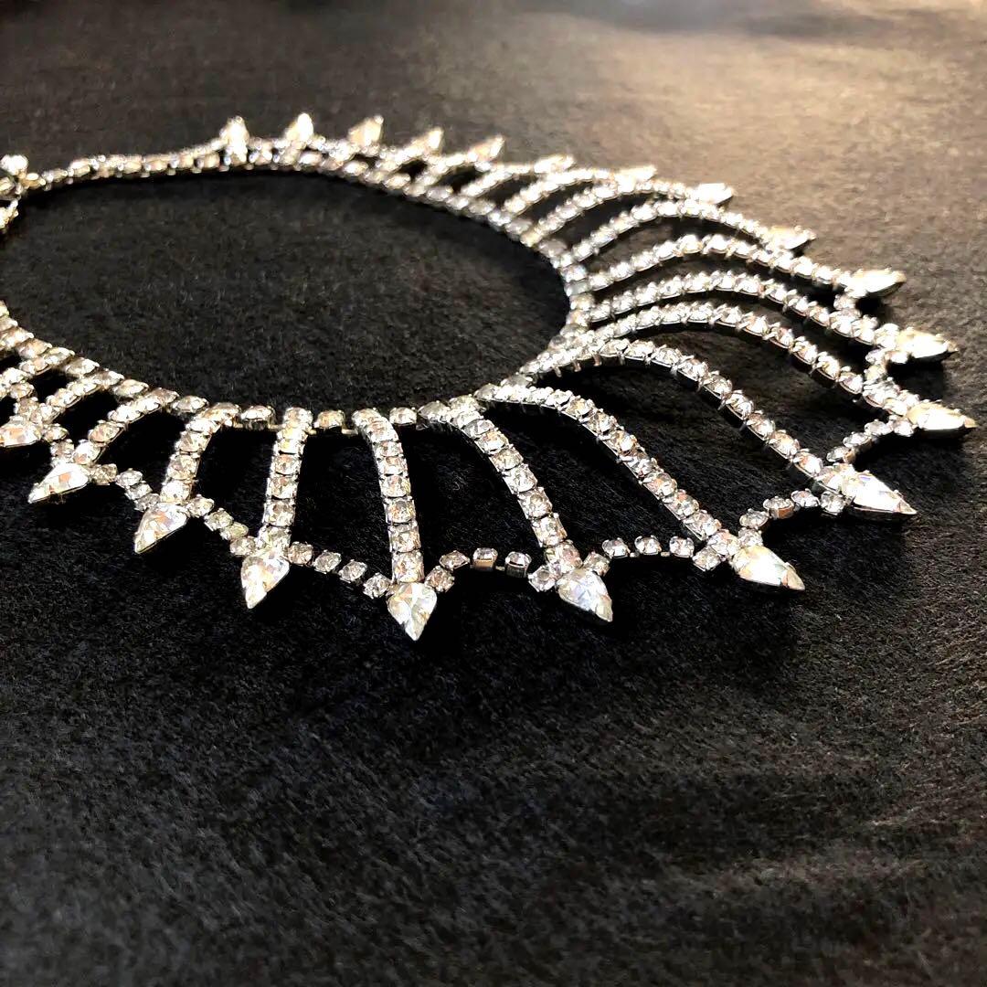 kramer社　コスチュームジュエリー　ネックレス　ラインストーン　クレーマー社