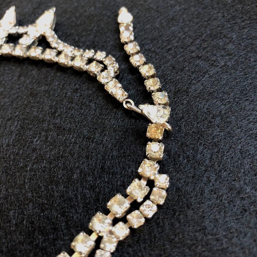 kramer社　コスチュームジュエリー　ネックレス　ラインストーン　クレーマー社