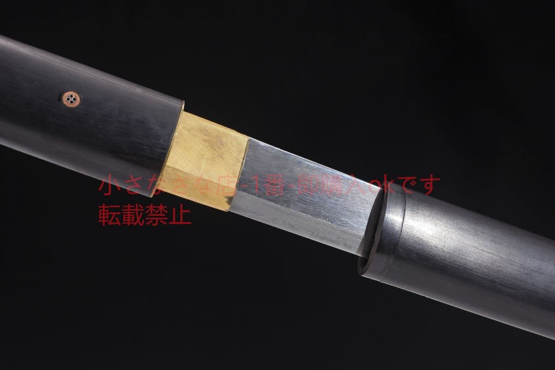 シンプル梅唐横刀黒白檀 古兵器 武具 刀装具 日本刀 模造刀 居合刀