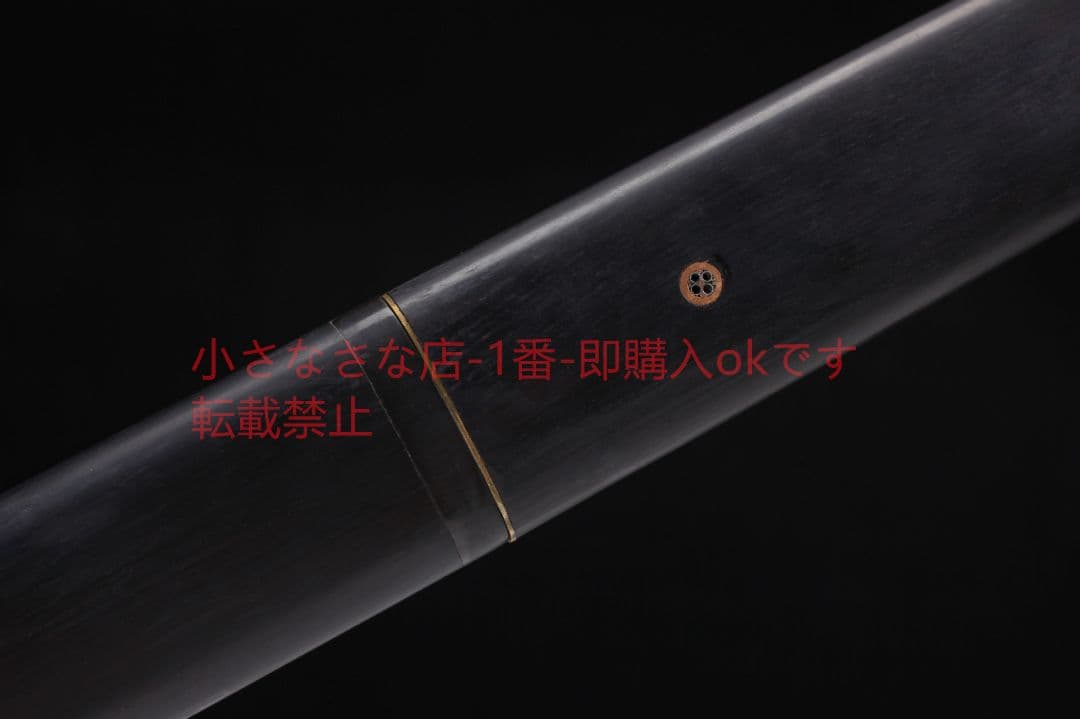 シンプル梅唐横刀黒白檀 古兵器 武具 刀装具 日本刀 模造刀 居合刀