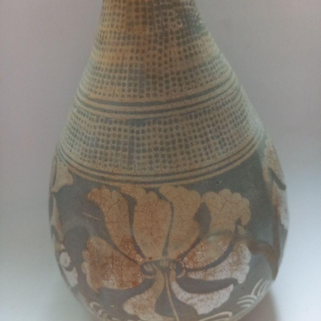 李朝　粉青沙器　徳利　高さ25㎝