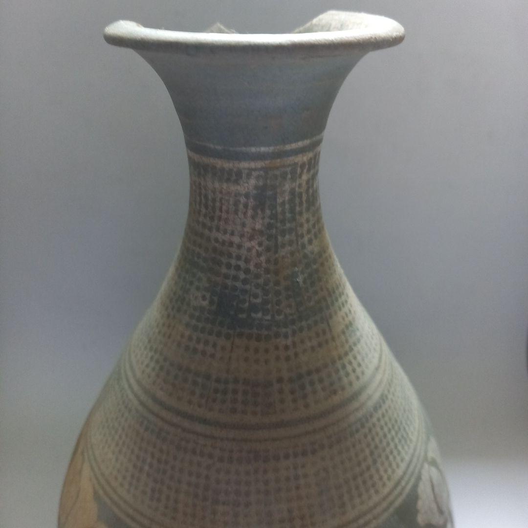 李朝　粉青沙器　徳利　高さ25㎝