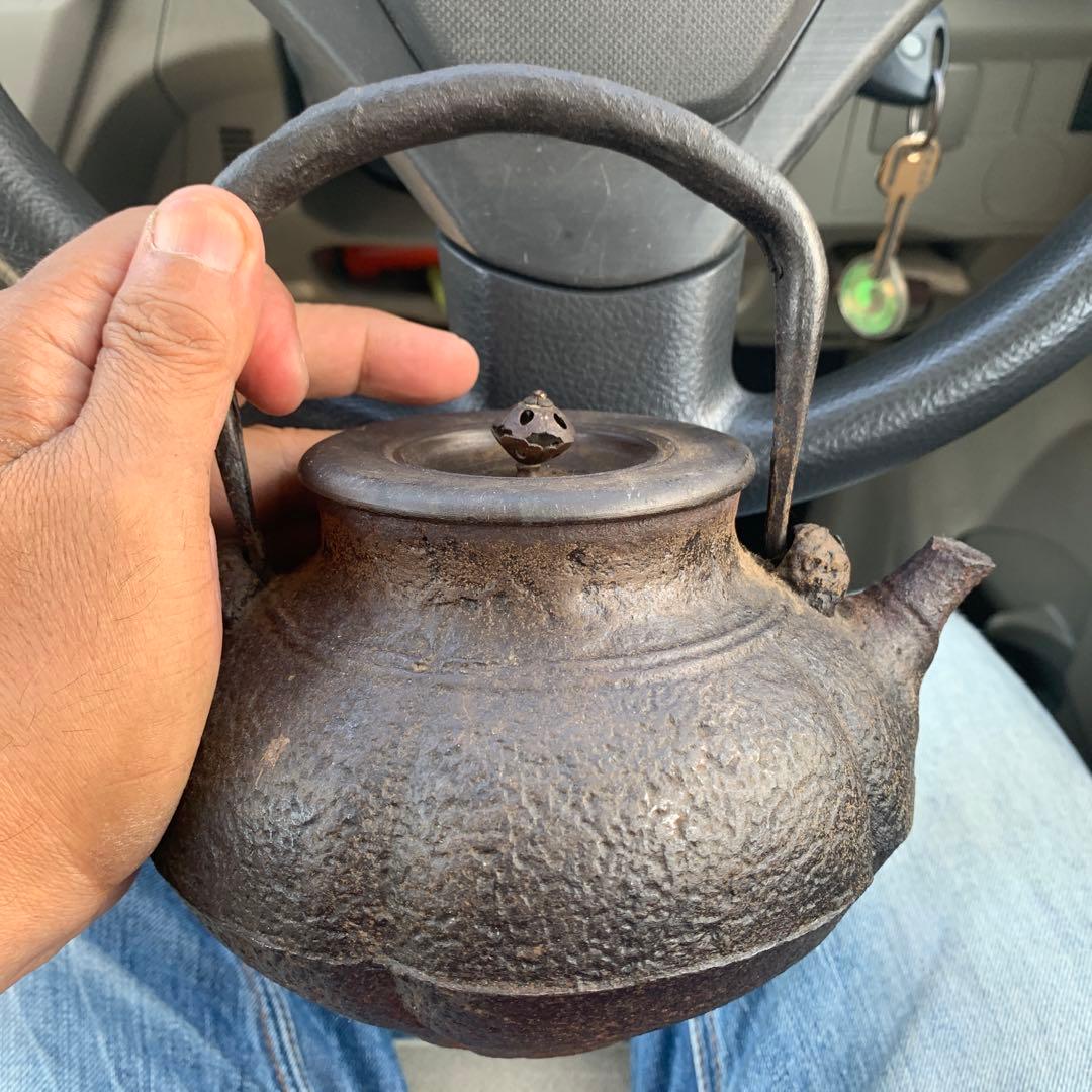 朝立形鉄瓶　鉄瓶　水漏れなし
