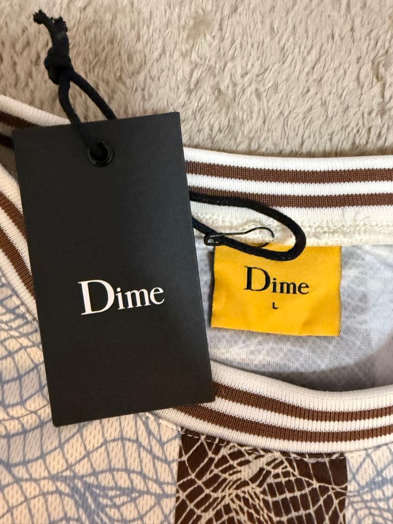 新品タグ付 Dime ダイム ゲームシャツ L Rust サッカーシャツ ロンt