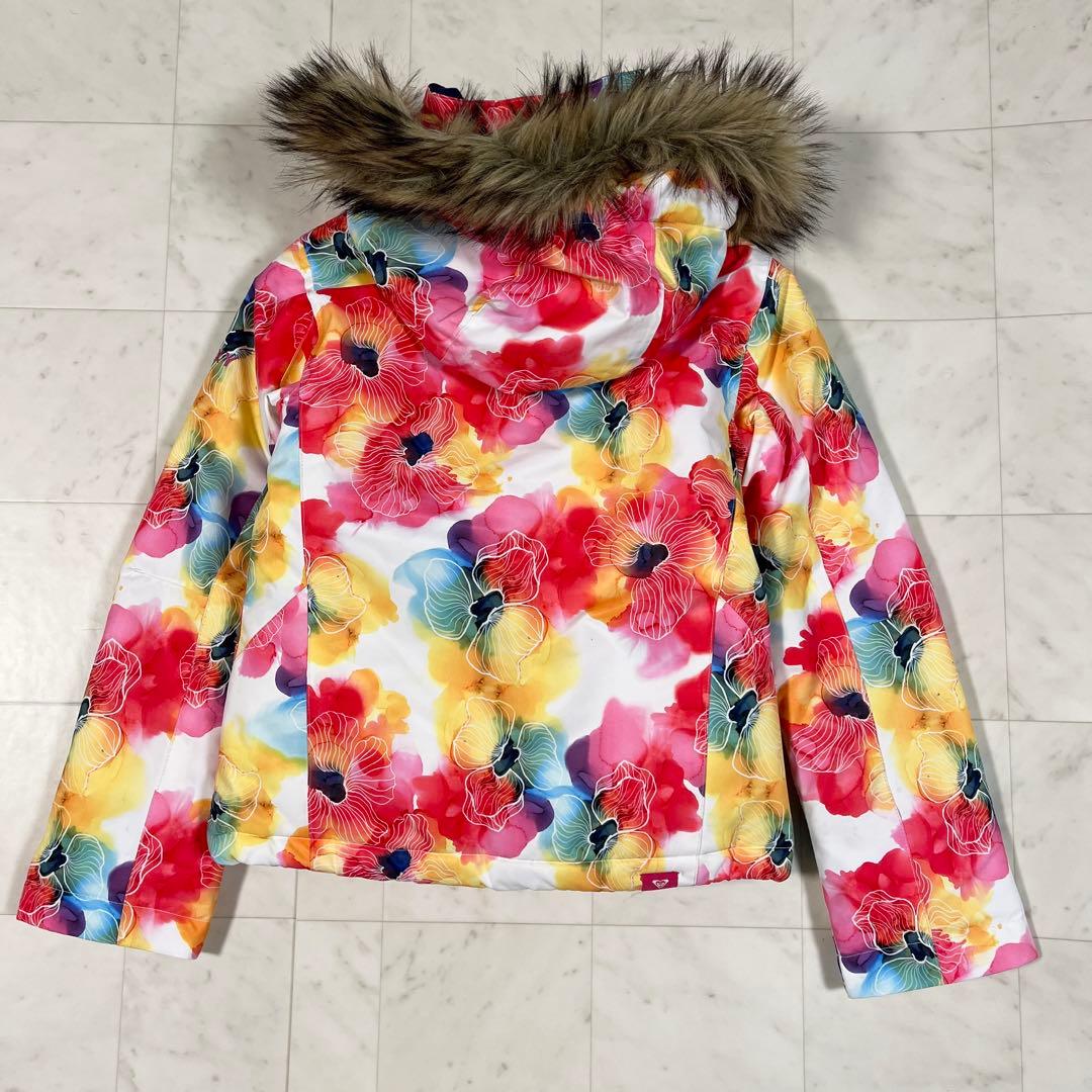 美品 ROXY ボードウエア 130 スキーウエア 女の子 花柄 ウエア上下