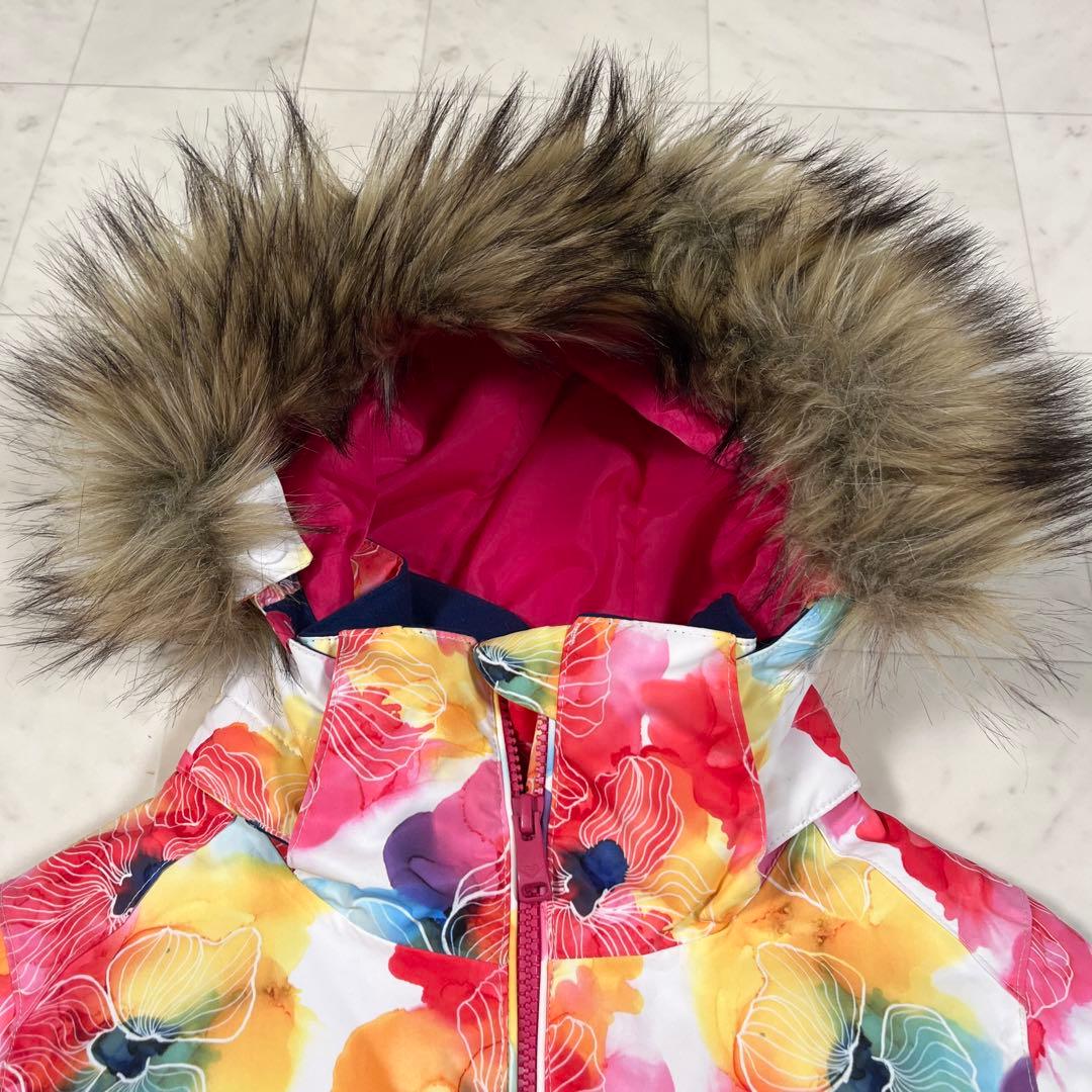 美品 ROXY ボードウエア 130 スキーウエア 女の子 花柄 ウエア上下