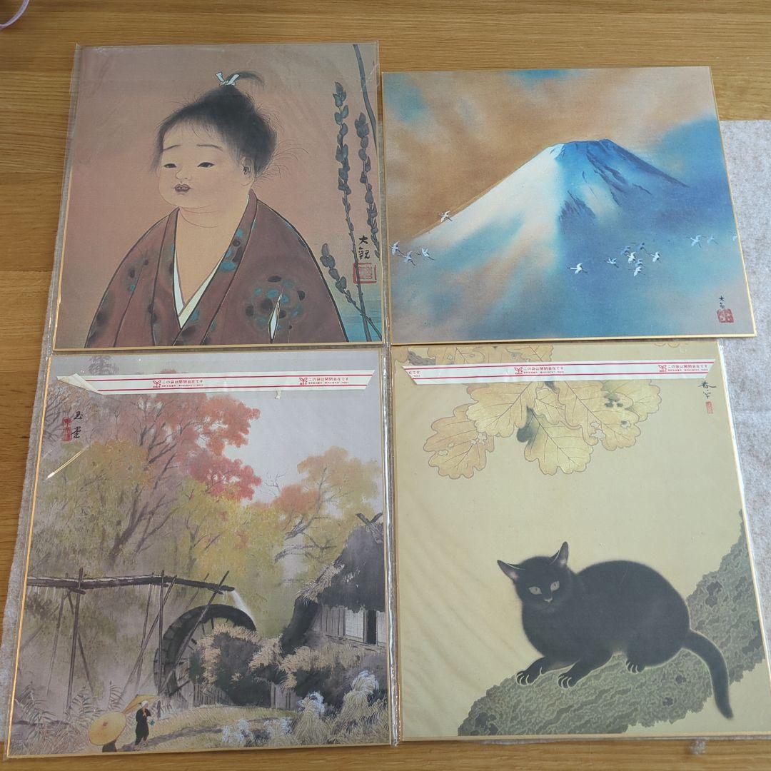 水墨画 掛け軸 タッセル付き 15枚