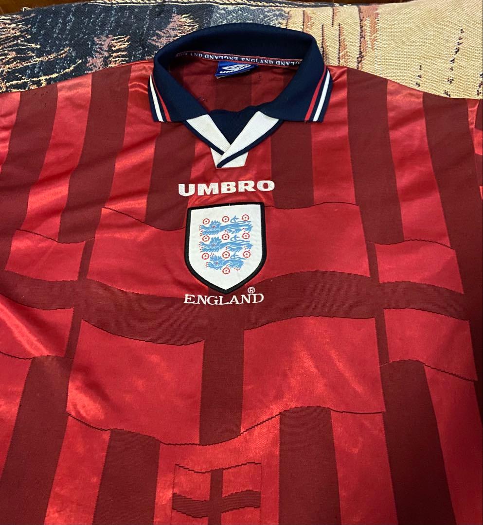 90s UMBRO アンブロ イングランド代表ユニフォーム　Lサイズ RED