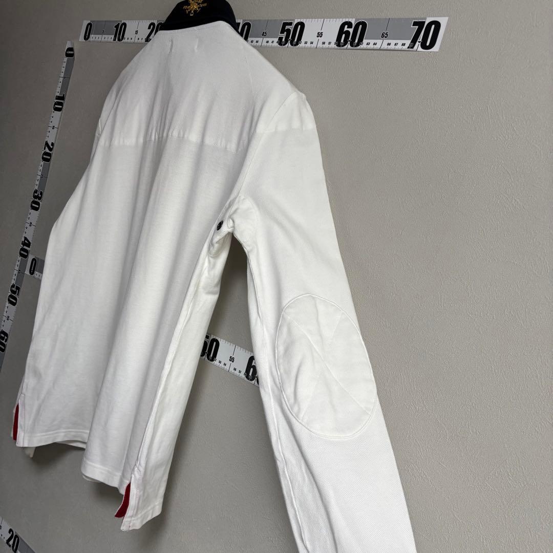 黒白POLO ポロ Ralph Lauren ラルフローレン 長袖ラガーシャツM