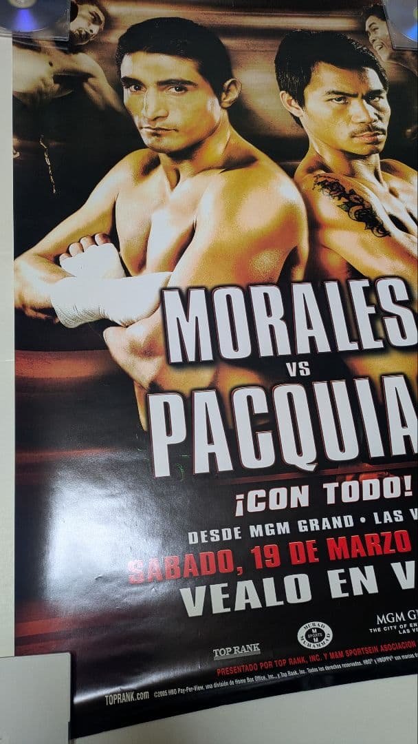 ボクシング ポスター/モラレス×パッキャオ第1戦 Boxing Poster