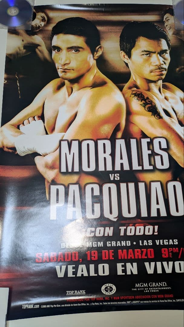 ボクシング ポスター/モラレス×パッキャオ第1戦 Boxing Poster