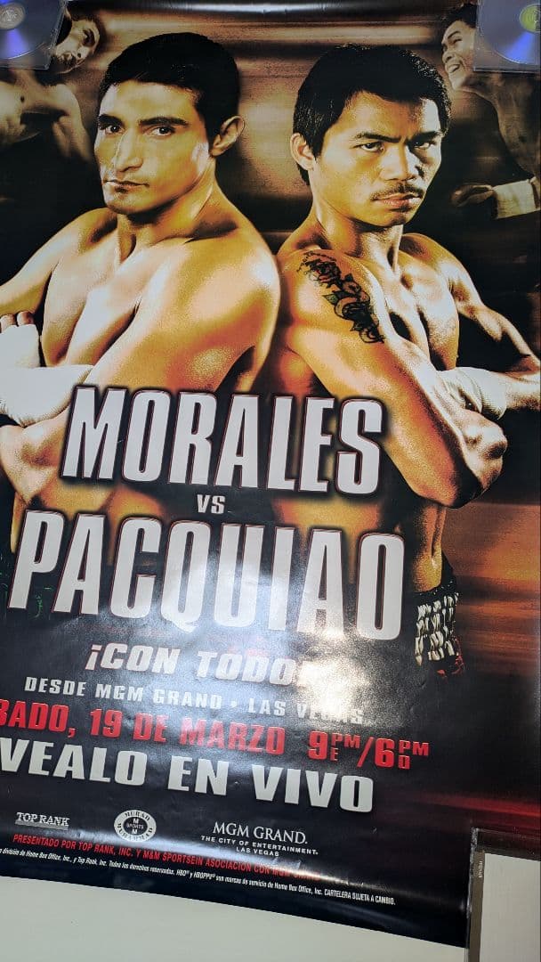 ボクシング ポスター/モラレス×パッキャオ第1戦 Boxing Poster