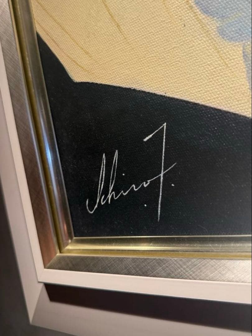 鶴田一郎【リリー】肉筆油彩画