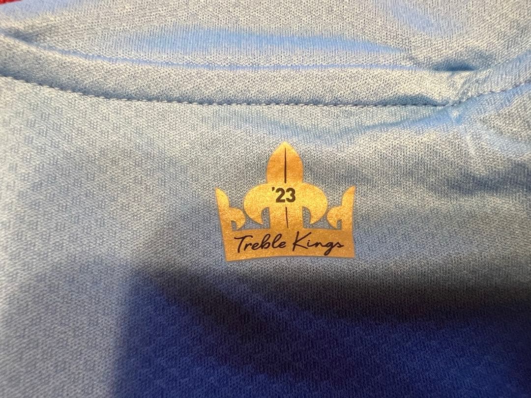 【マンチェスター・シティ2022-2023トレブル記念ユニフォームセット】タグ付