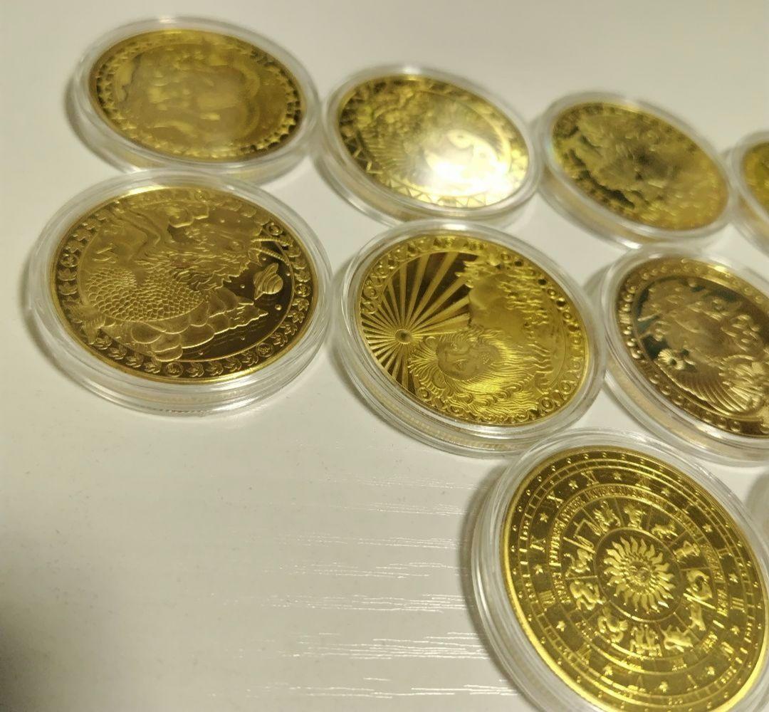 即購入OK！12星座 12枚 好運のお守り 工芸品