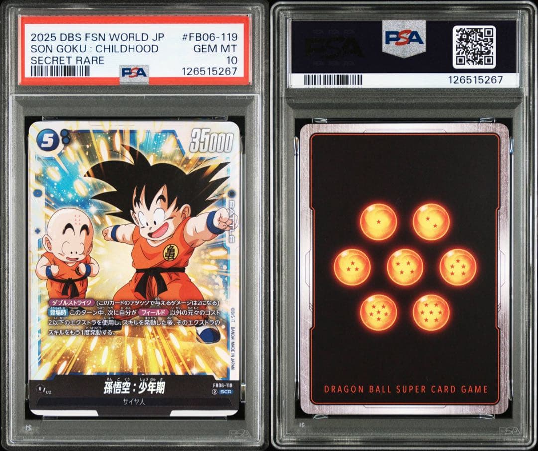 孫悟空:少年期 SCR FB06-119 【PSA10】