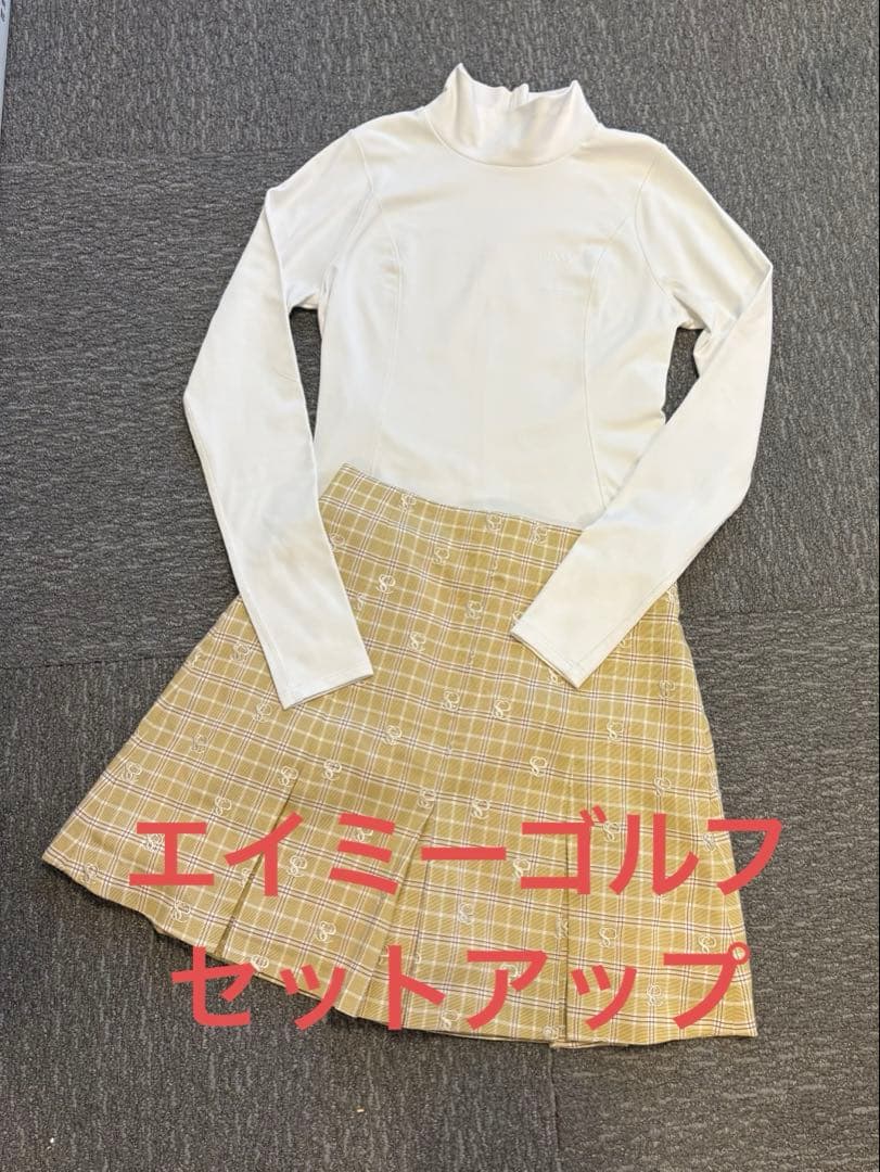 エイミーゴルフ　セットアップ　スカート　春ゴルフ