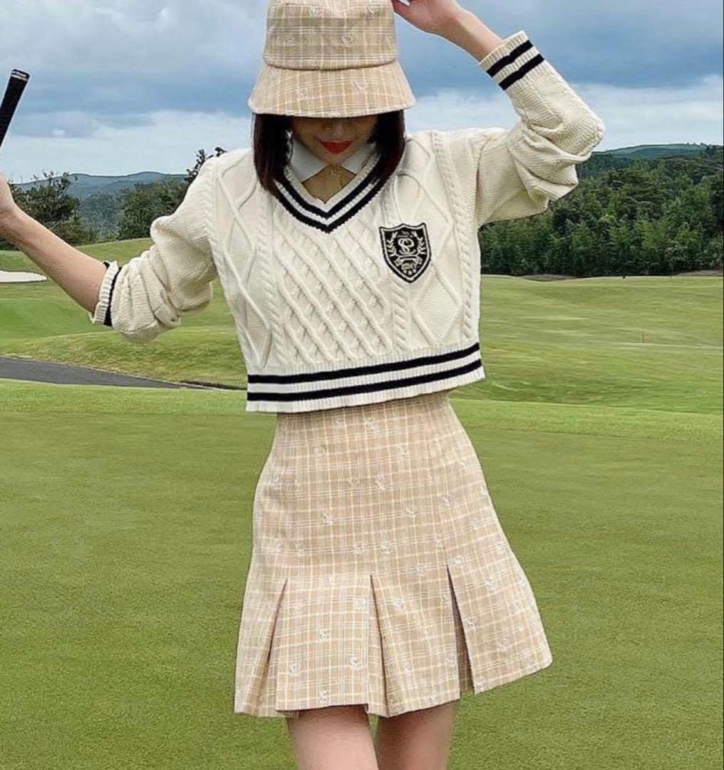 エイミーゴルフ　セットアップ　スカート　春ゴルフ