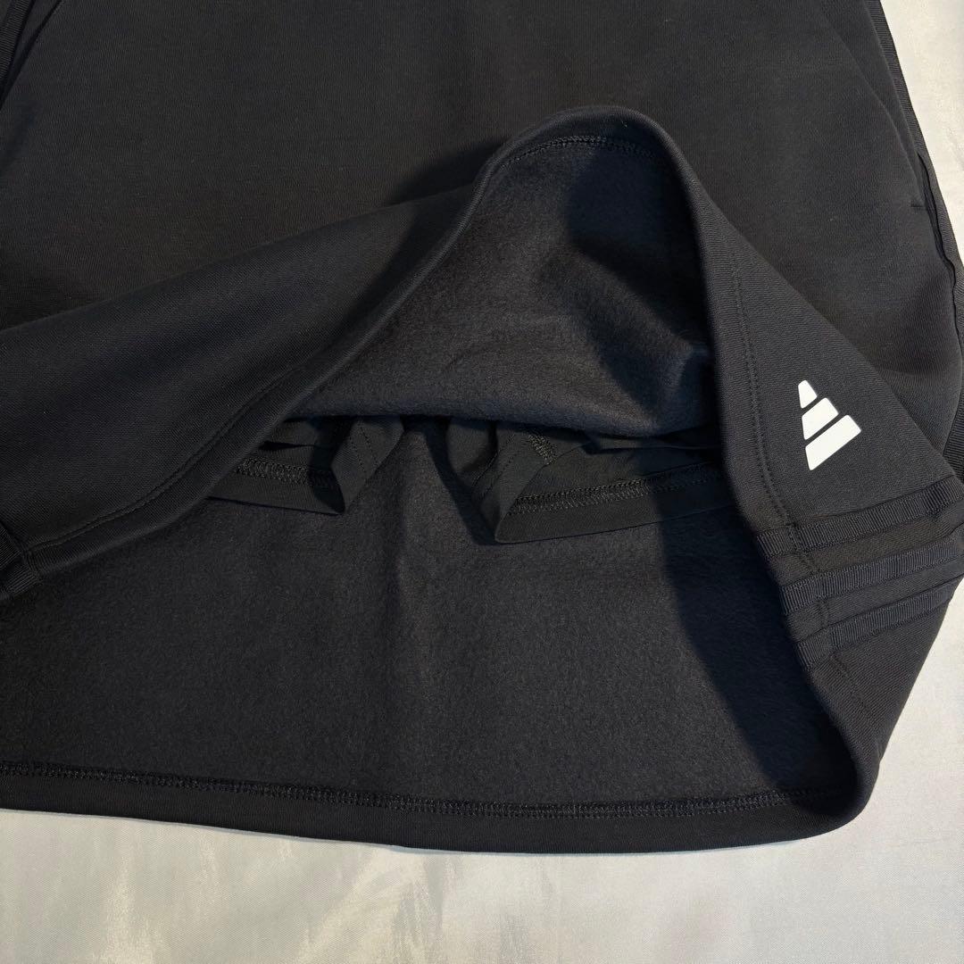 未使用adidasゴルフ　 ブラック3ライン入り　スウェット裏起毛
