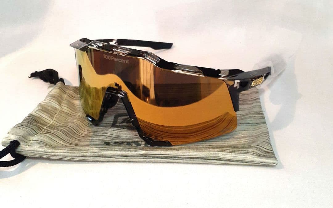 100% Speedcraft クリア レッド ワンハンドレッド サングラス