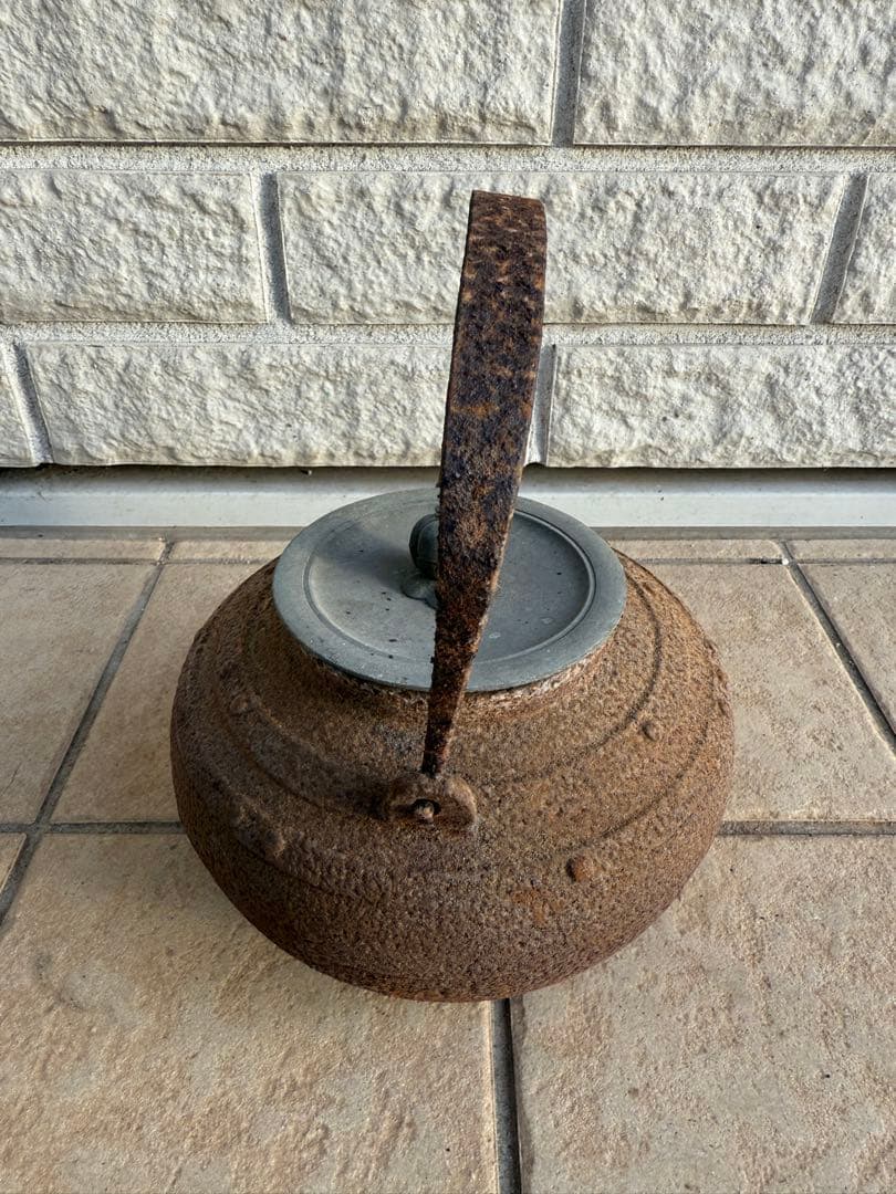古鉄瓶 鉄瓶 南部鉄器風 鉄瓶 鉄器 やかん 茶道具 古道具 ジャンク扱い
