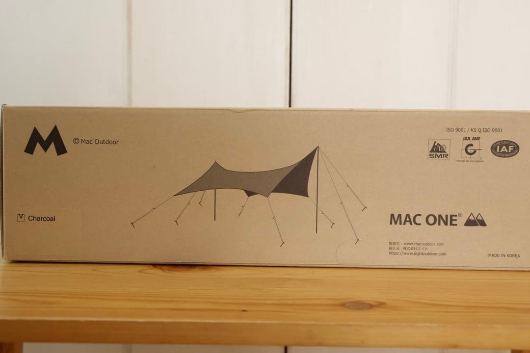 マックアウトドア Mac one ヘキサタープ チャコールグレー M