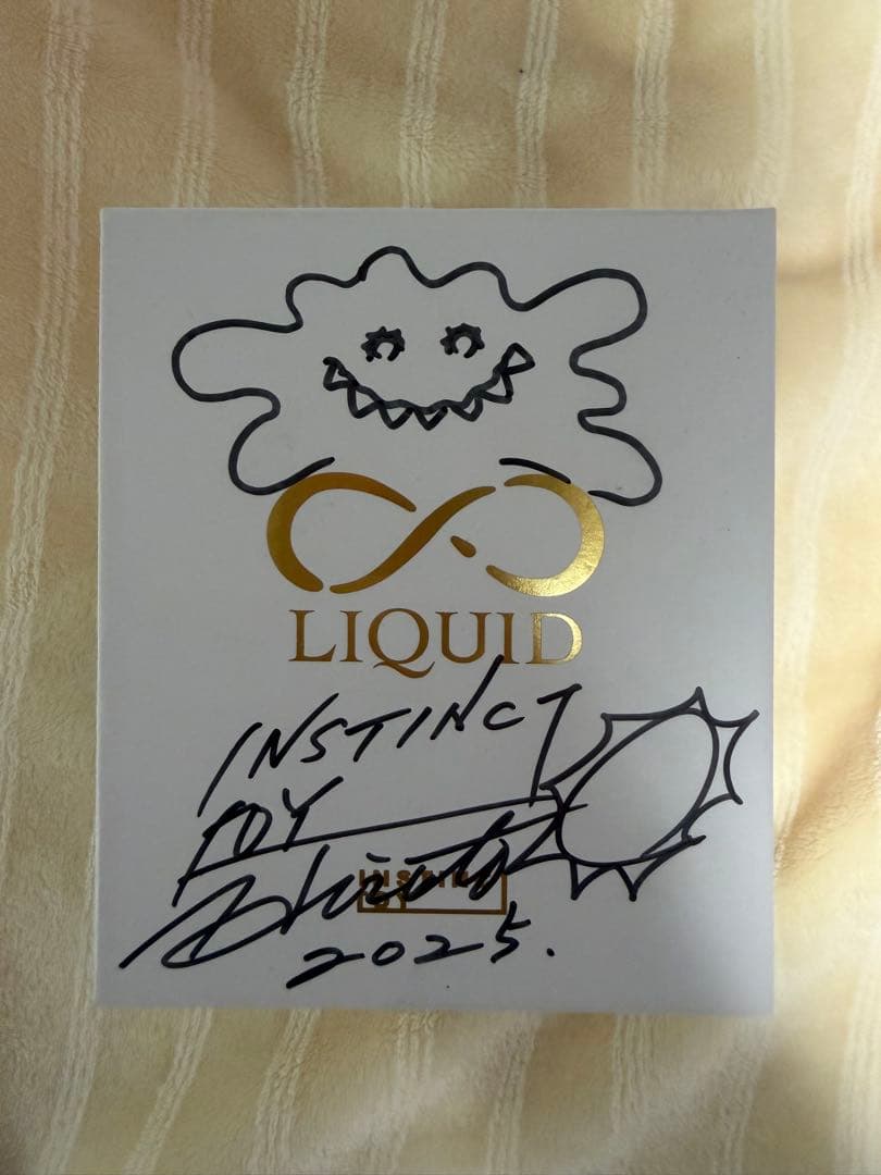 INSTINCTOY LIQUID 20周年　限定 サインは箱に書いてあります