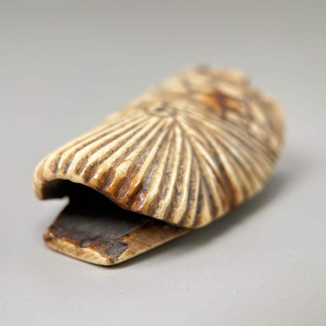 立体的なデザイン彫刻極上根付天然素材アンティーク骨董飾り物古美術置物細密細工